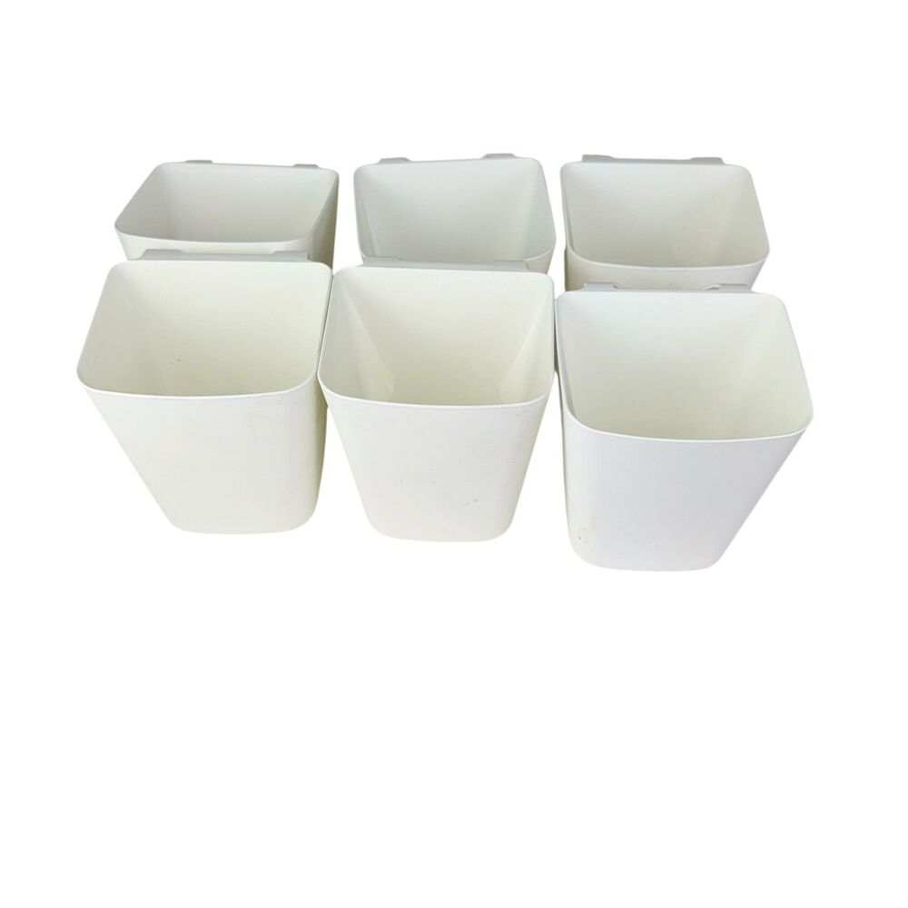 Lot of 6 Ikea Sunnersta‎ Container White Cup Organizer